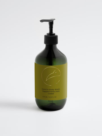 Hand & Body Wash, Peppermint & Dark Cedar