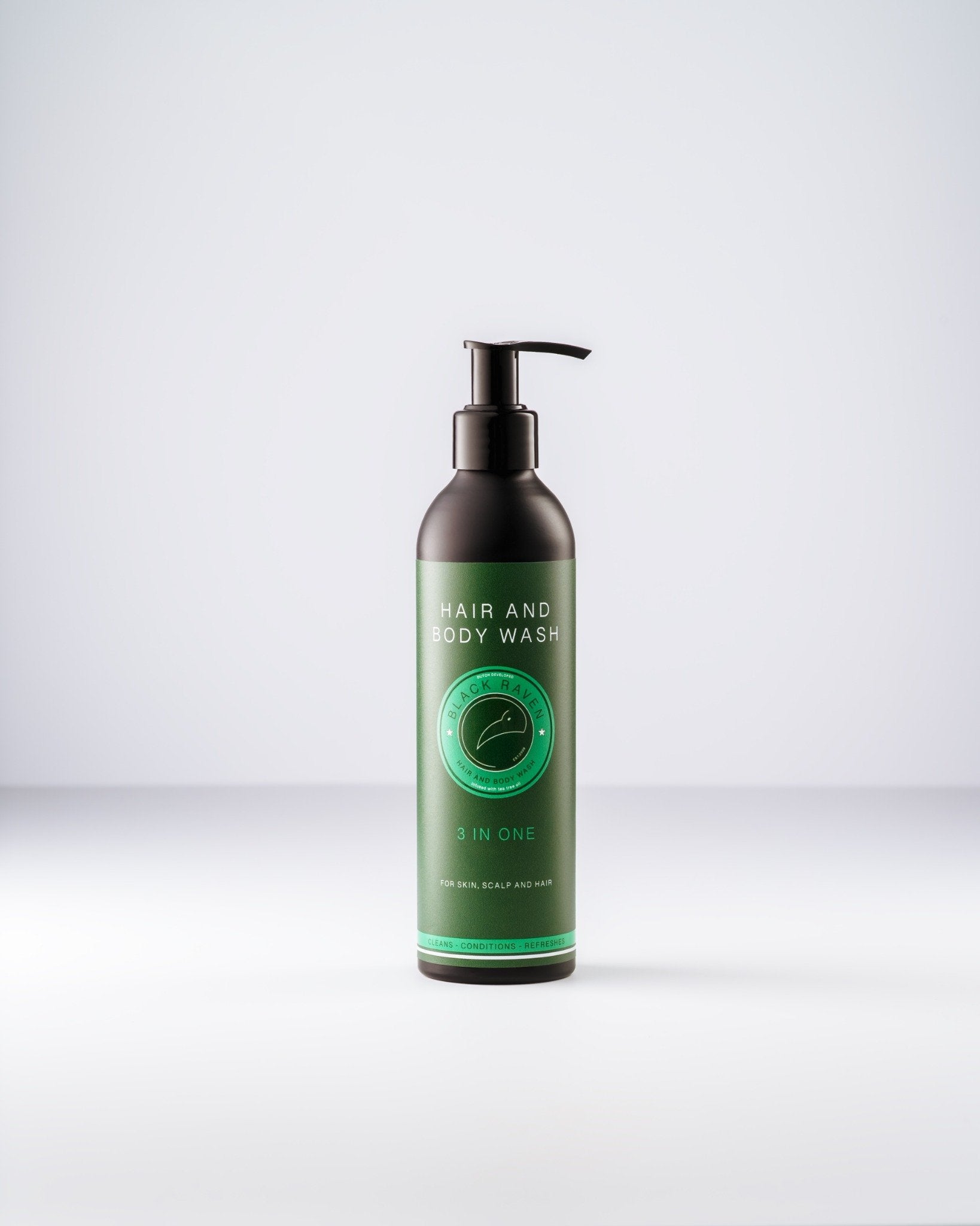 Black Raven Hair & Body Wash - 250ml - Tea Tree Olie - Reinigt & Verfrist